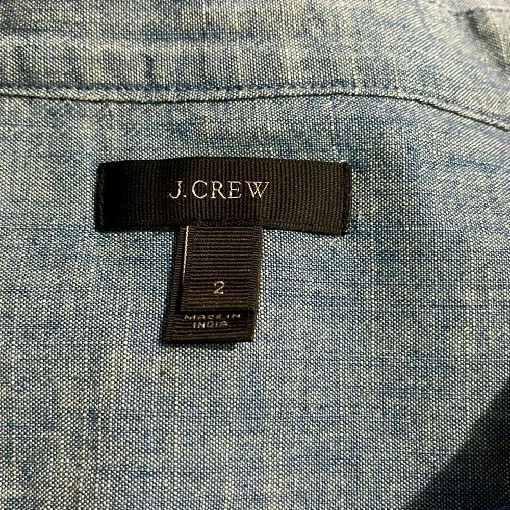 J. Crew High-Low Hem Denim Top